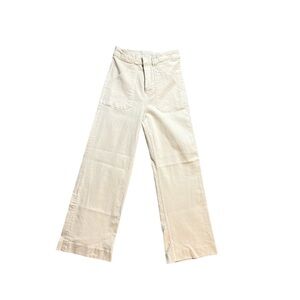 Zara Off-White high waisted flare jeans sz 28